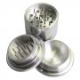 Alugrinder mit graviertem Hanfblatt 55mm