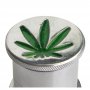 Alugrinder mit graviertem Hanfblatt 55mm