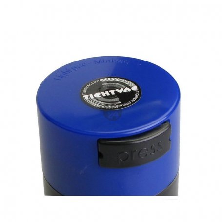 Vakuum-Container 0,12 Liter schwarz mit blauem Deckel